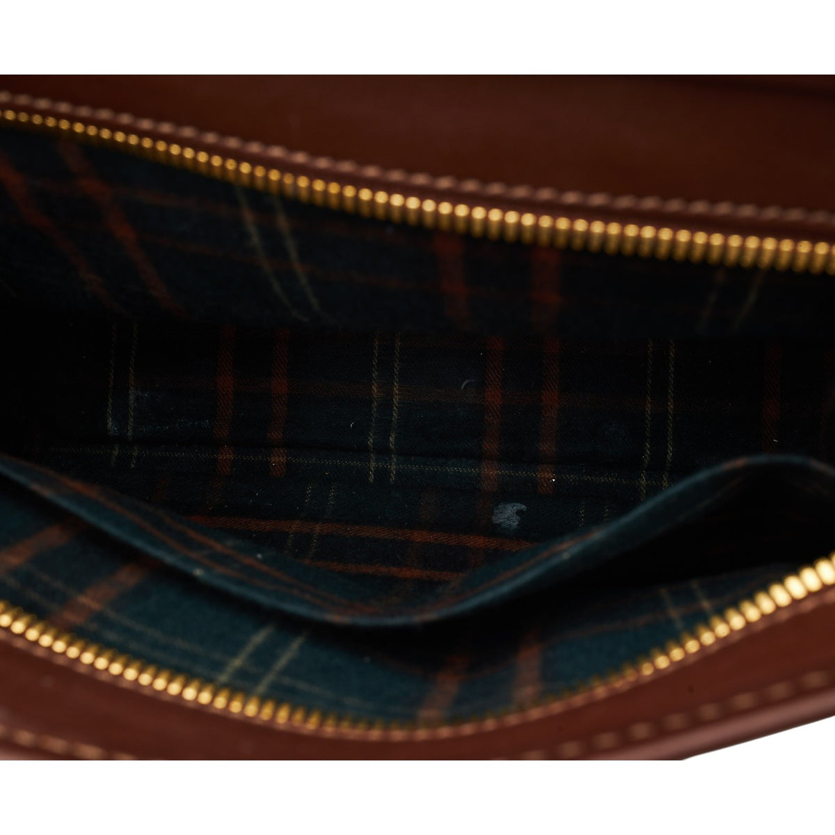 Brown Leather Wash Bag Large