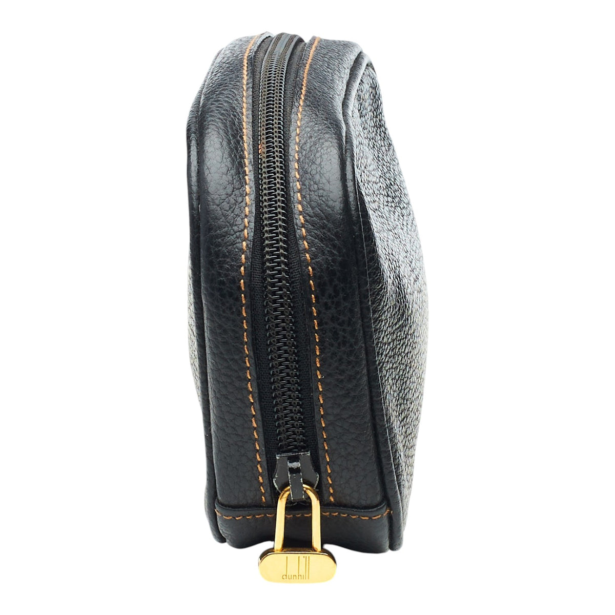Black Grain Leather Wash Bag Small