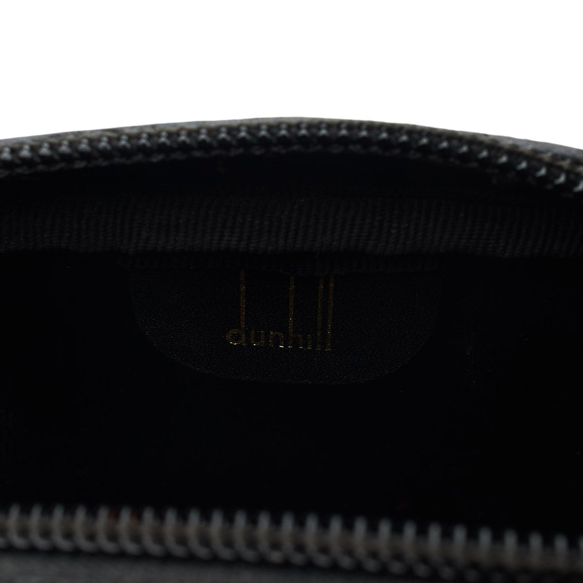 Black Grain Leather Wash Bag Small