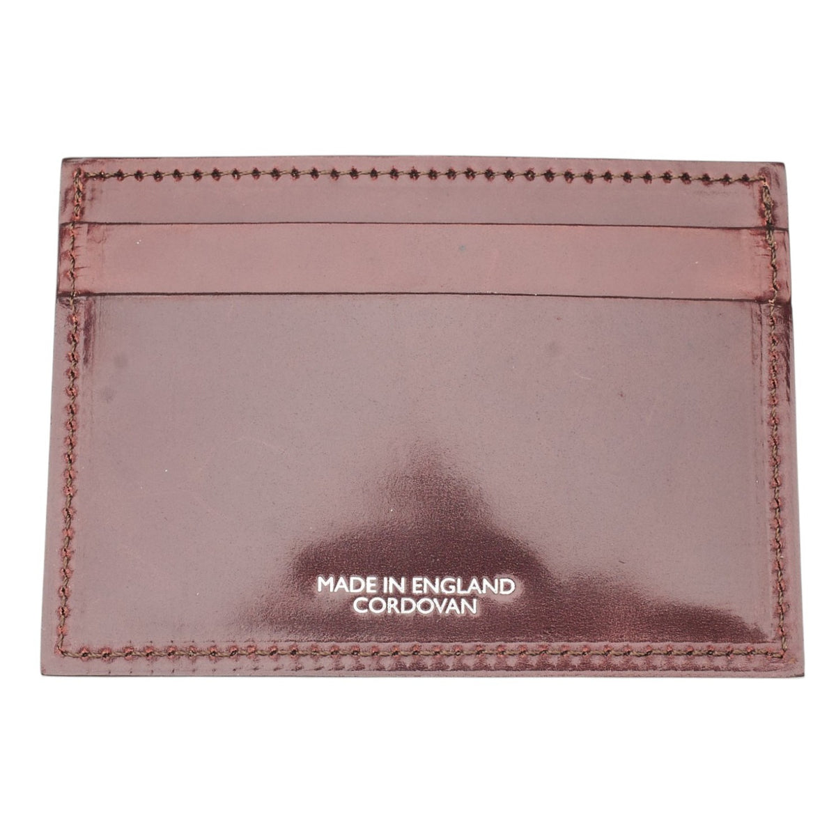 Burgundy Cordovan Leather Card Holder