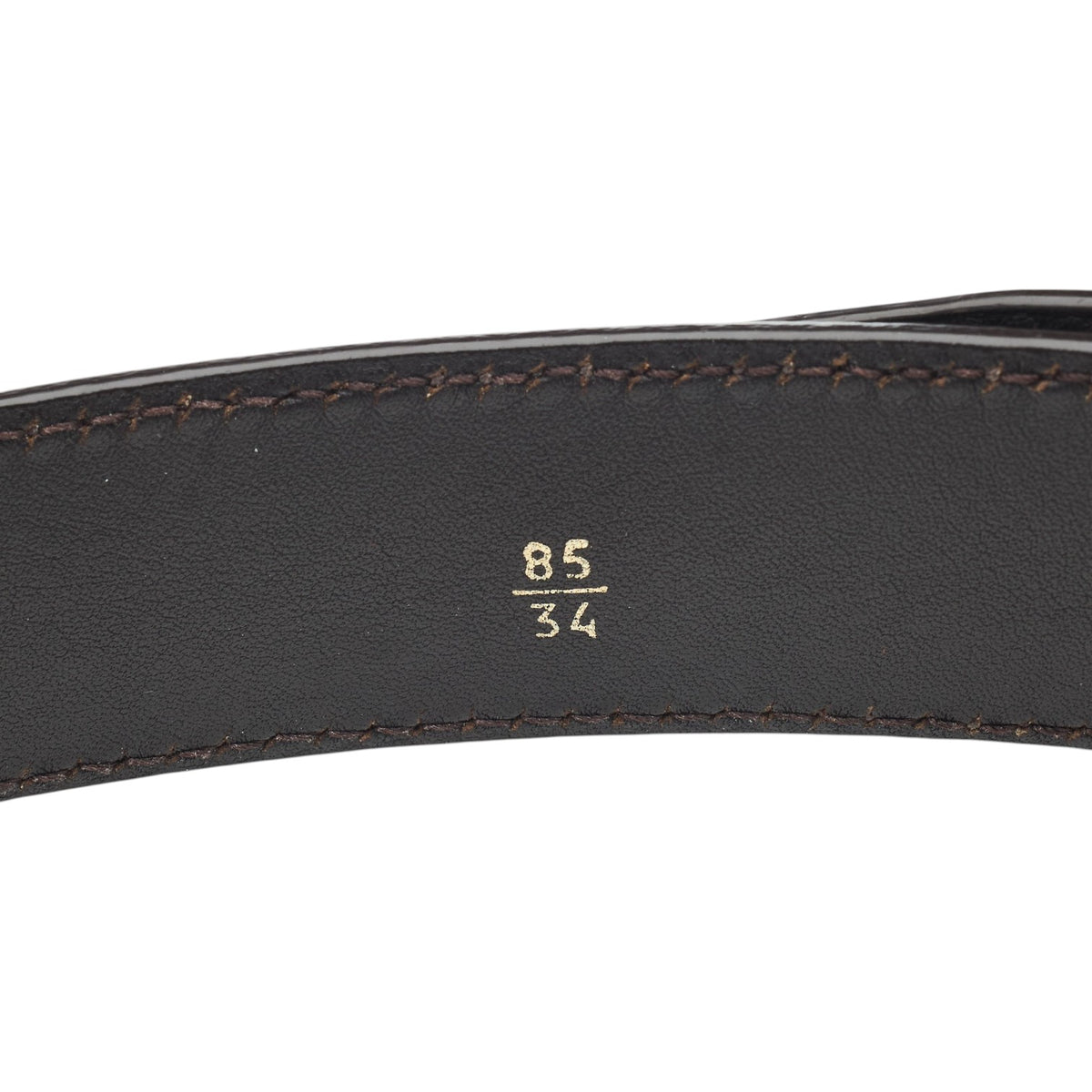 Dark Brown Suede Square Buckle Belt 34"