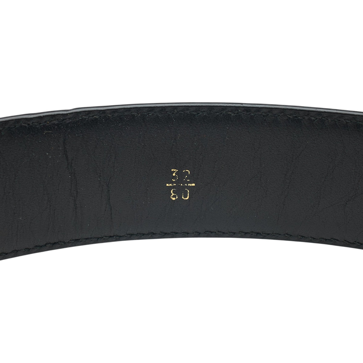 Black Leather Belt 32"