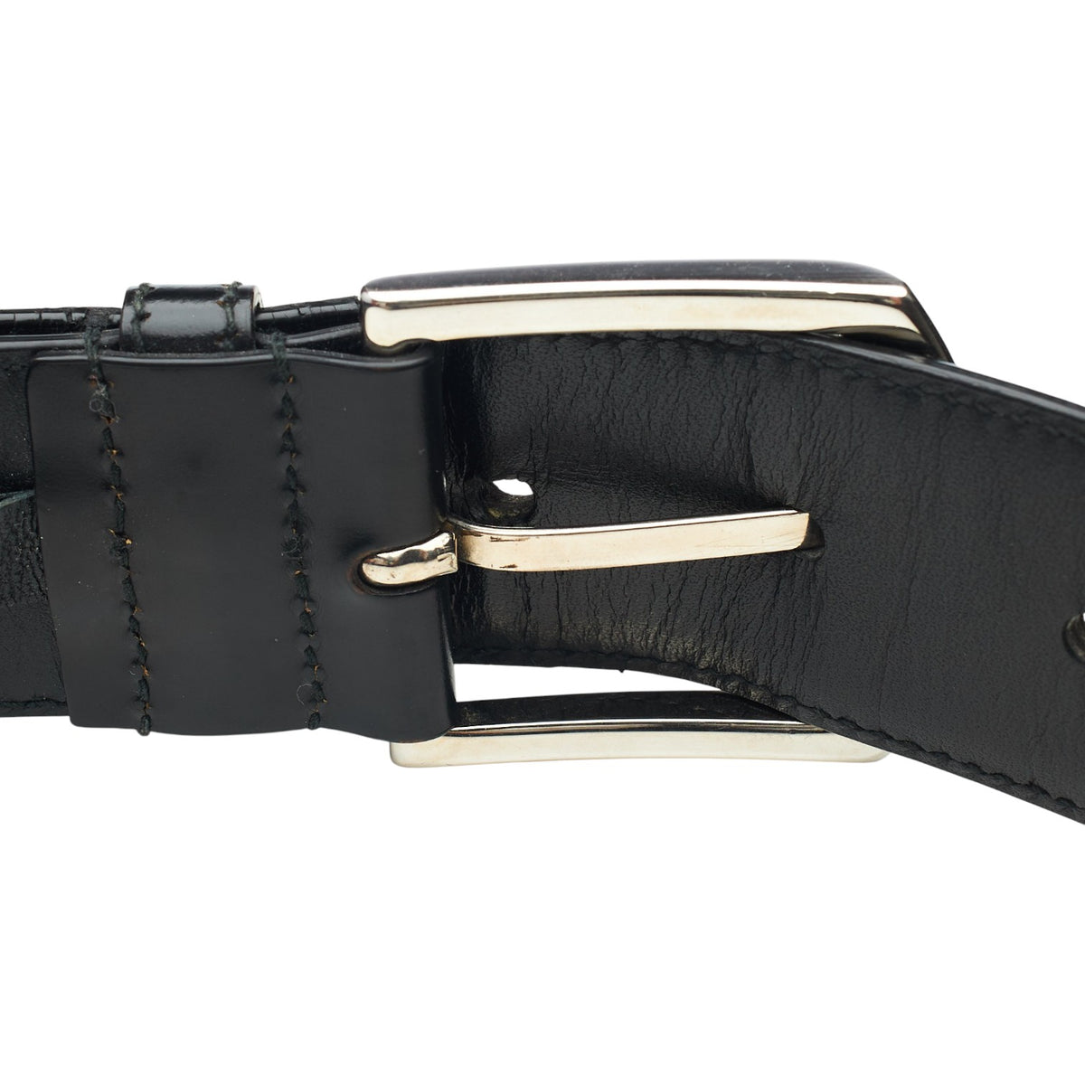 Black Leather Belt 32"