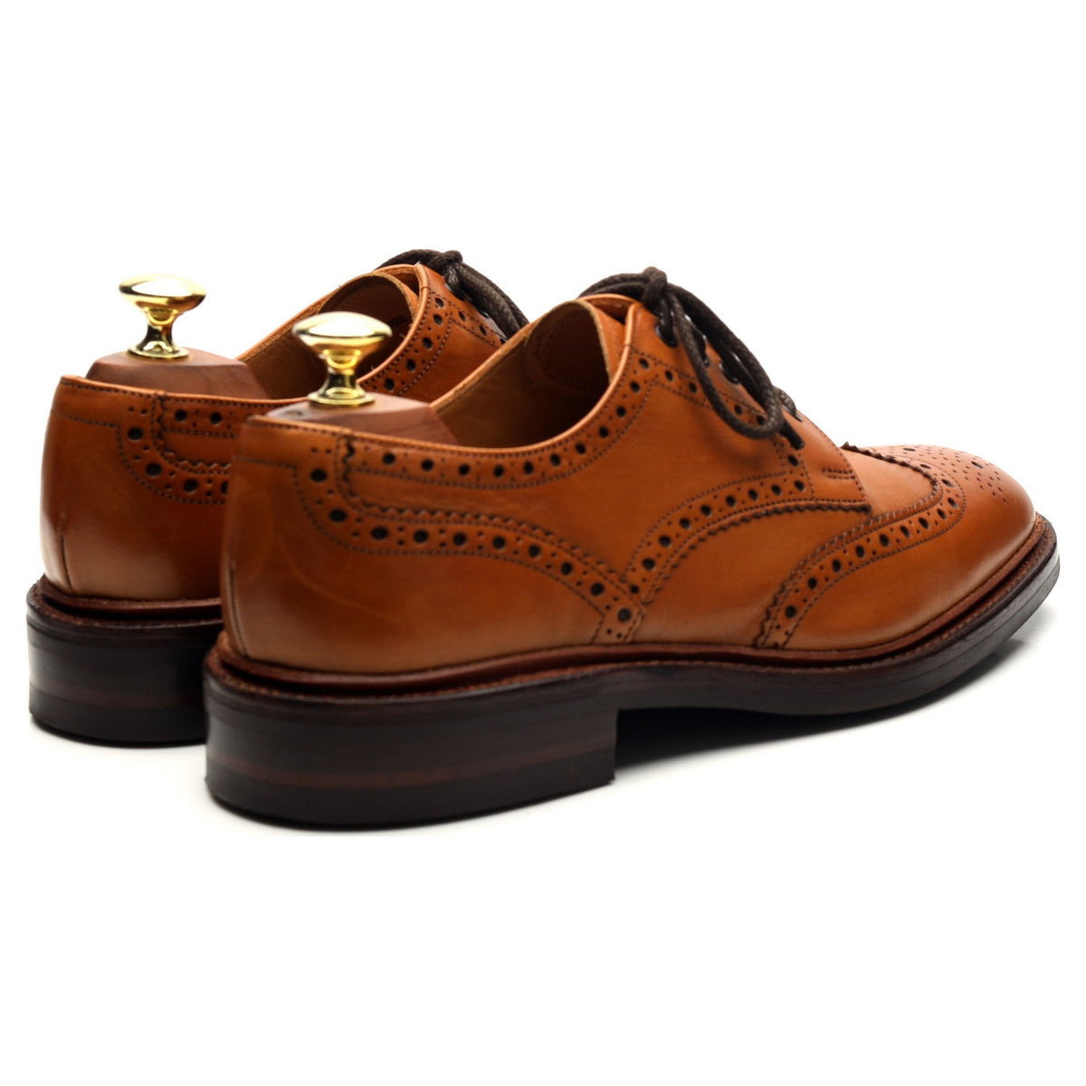 1880 &#39;Chester 2&#39; Tan Brown Leather Derby Brogues UK 7.5 F