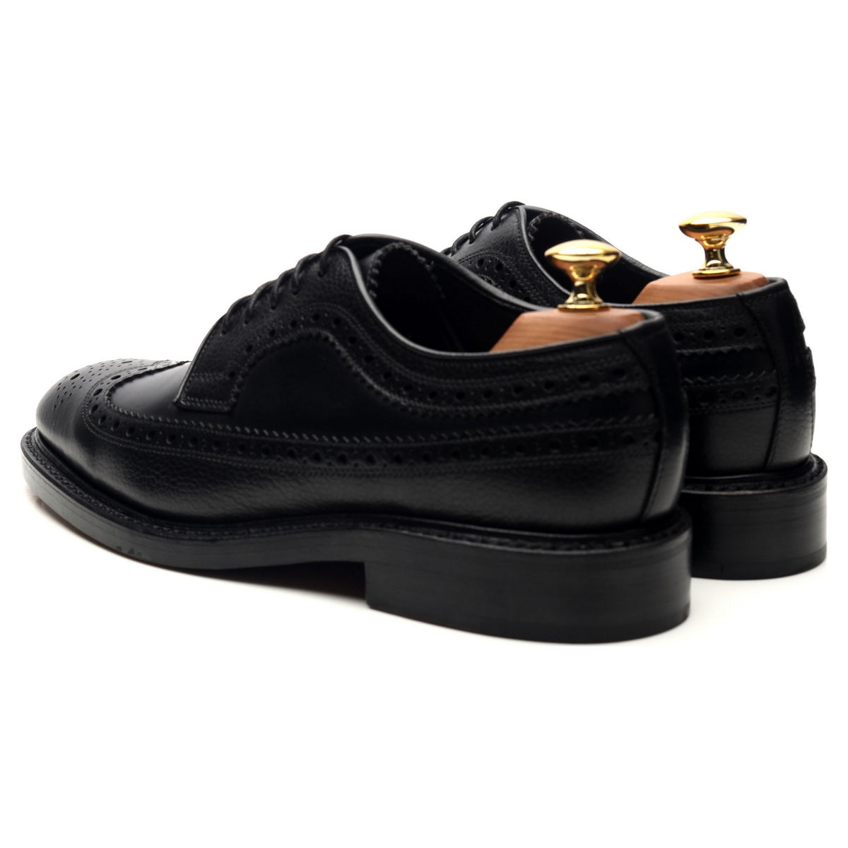 1880 &#39;Taunton&#39; Black Leather Derby Brogues UK 6 F