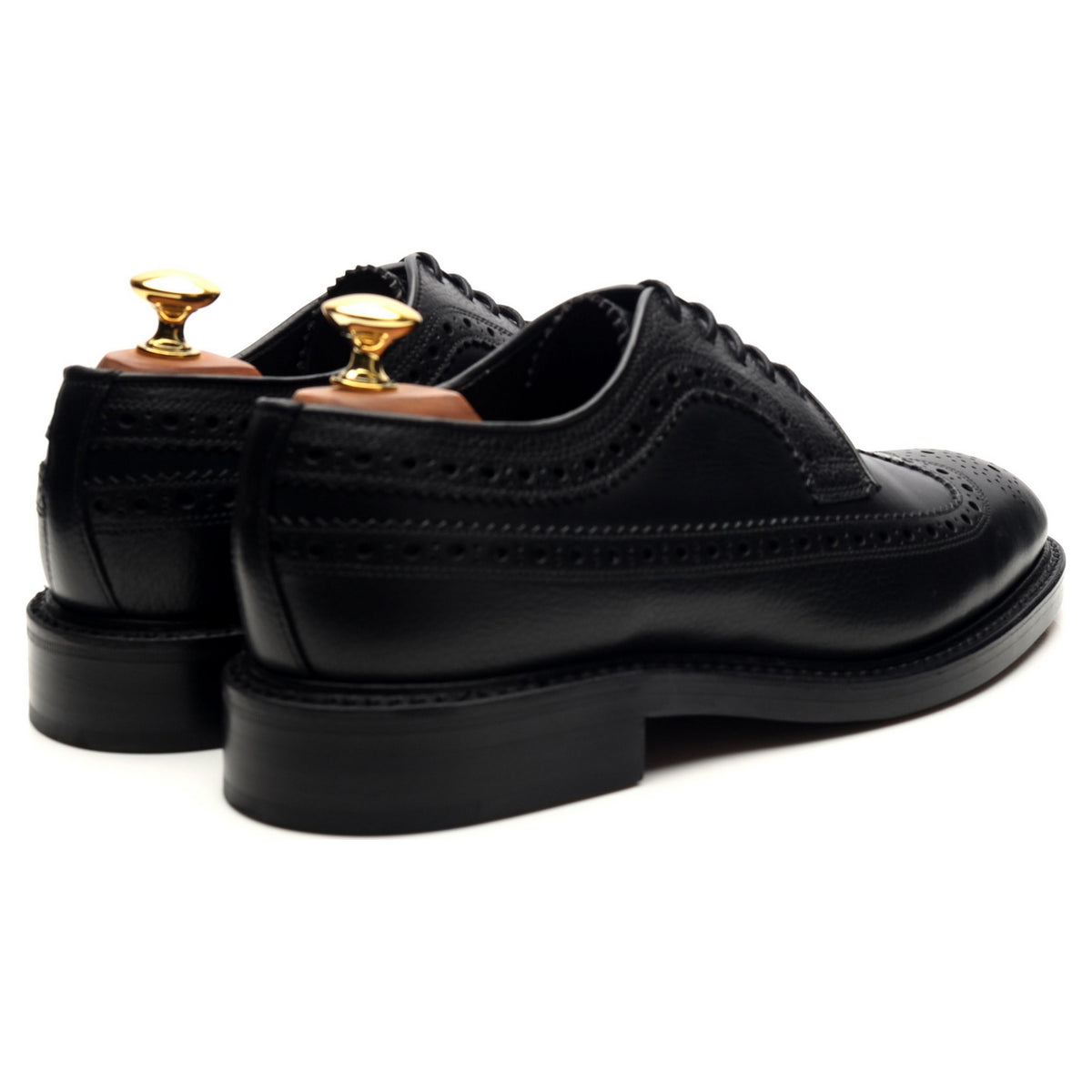 1880 &#39;Taunton&#39; Black Leather Derby Brogues UK 6 F