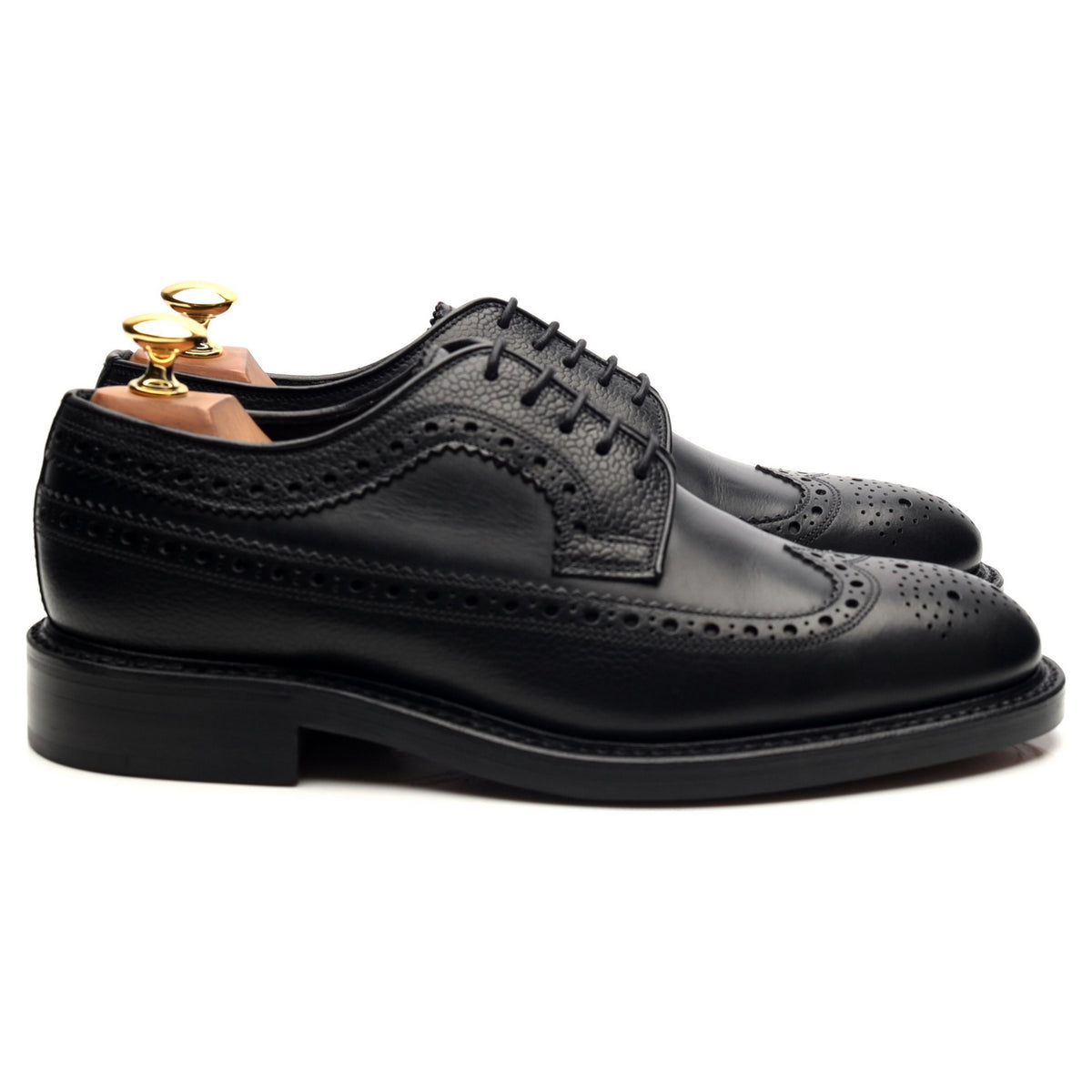 1880 &#39;Taunton&#39; Black Leather Derby Brogues UK 6 F