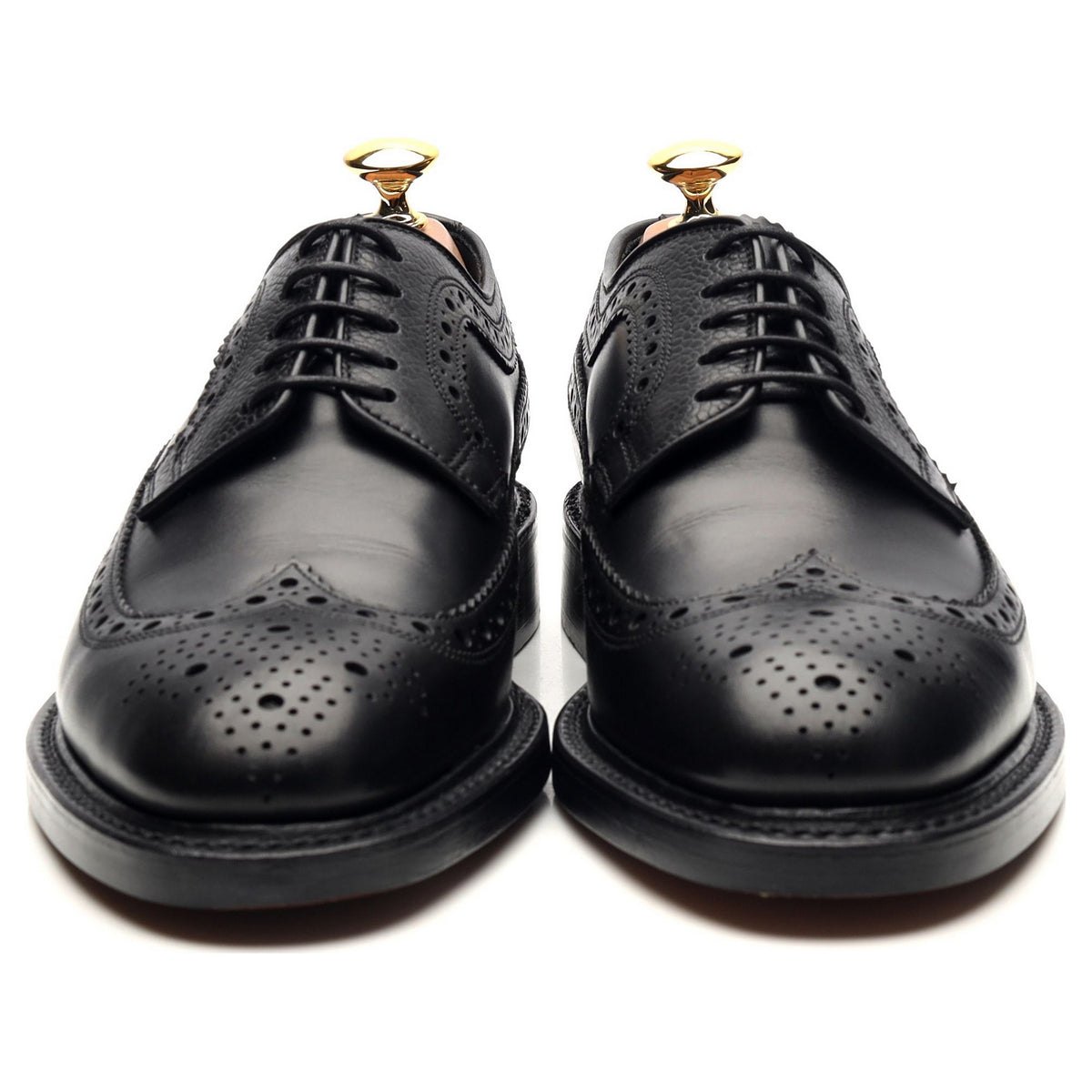 1880 &#39;Taunton&#39; Black Leather Derby Brogues UK 6 F