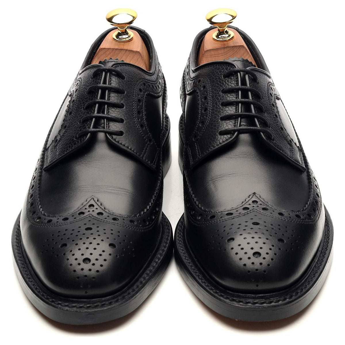 1880 &#39;Taunton&#39; Black Leather Derby Brogues UK 6 F