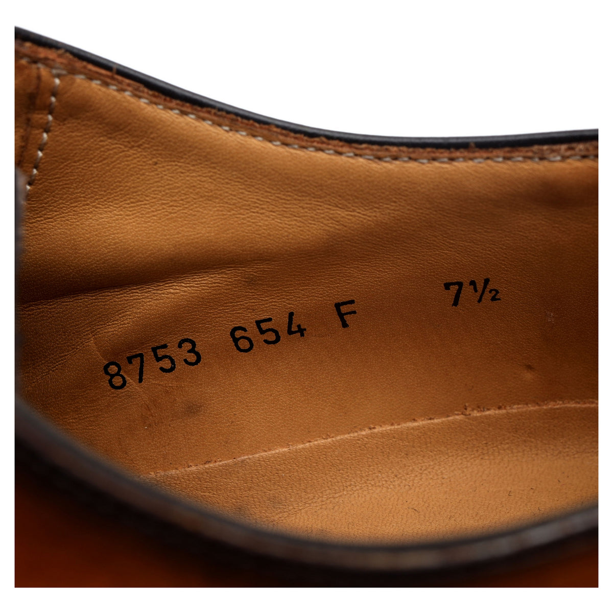 &#39;8753&#39; Tan Brown Leather Oxford UK 7.5 F