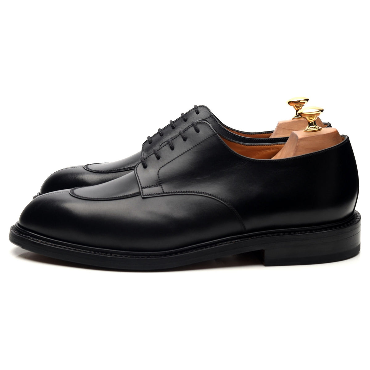 &#39;Half-Hunt&#39; Black Leather Split Toe Derby 10 D UK 10.5