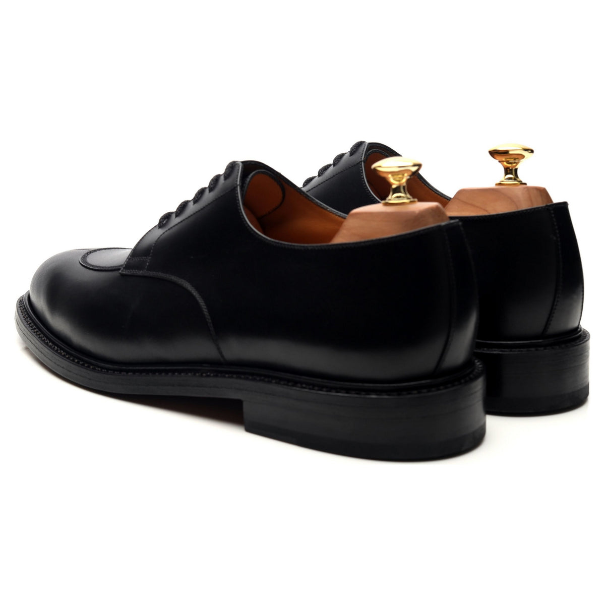 &#39;Half-Hunt&#39; Black Leather Split Toe Derby 10 D UK 10.5