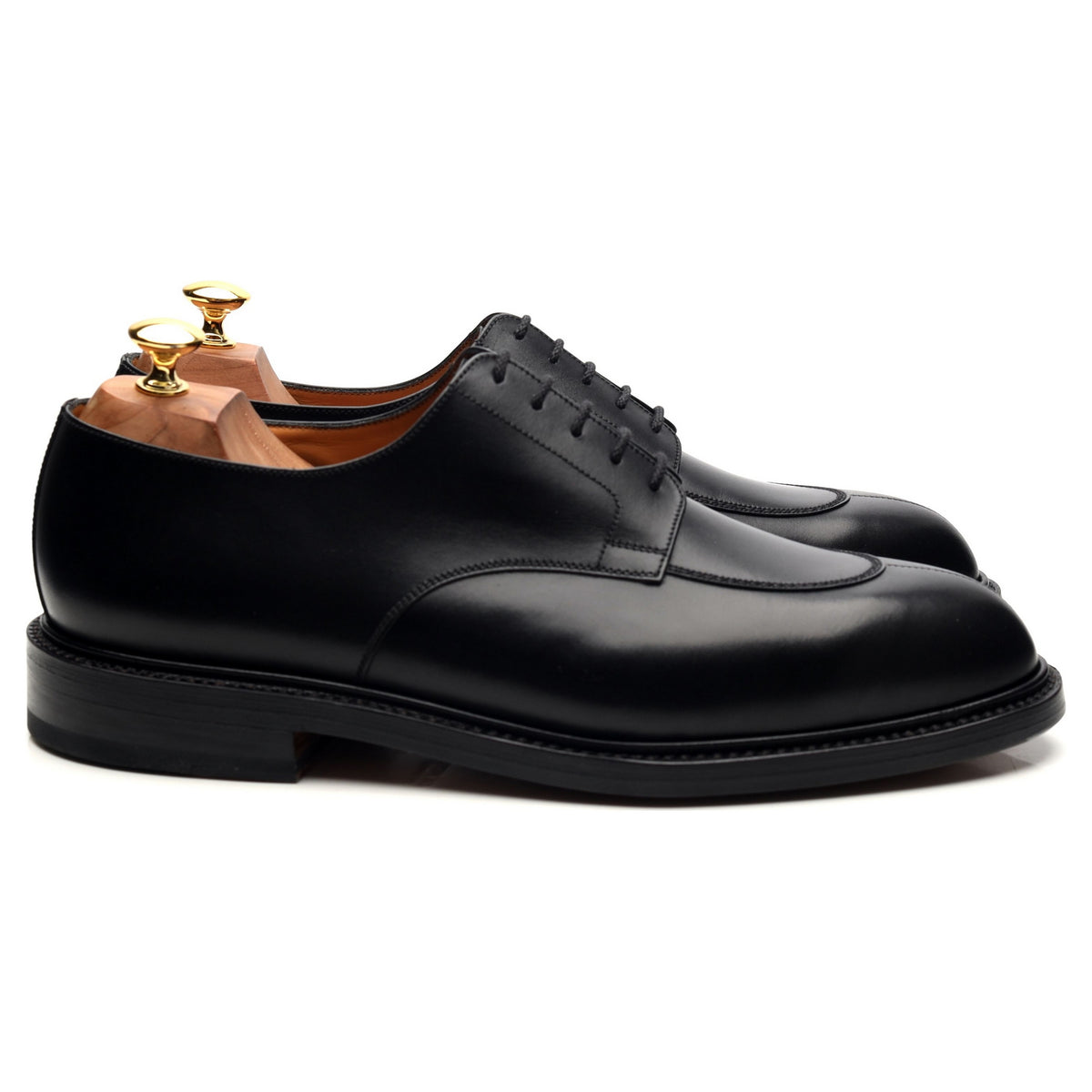 &#39;Half-Hunt&#39; Black Leather Split Toe Derby 10 D UK 10.5