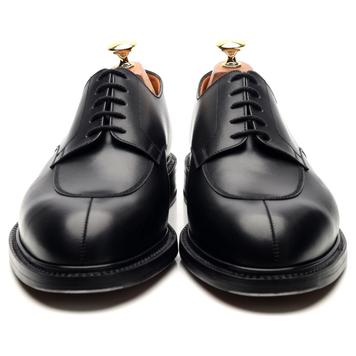 &#39;Half-Hunt&#39; Black Leather Split Toe Derby 10 D UK 10.5