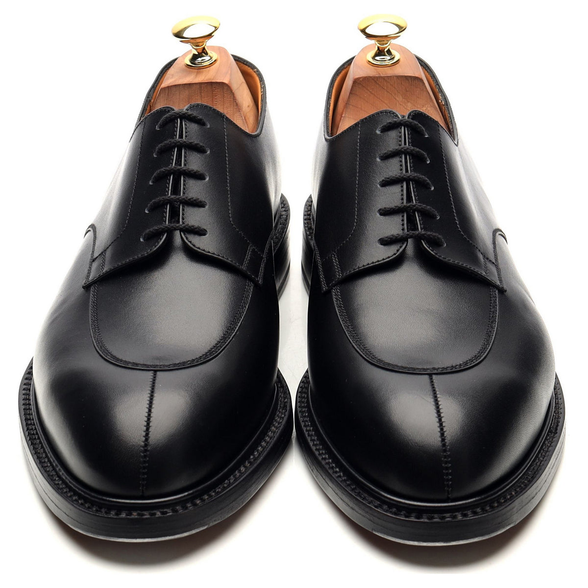 &#39;Half-Hunt&#39; Black Leather Split Toe Derby 10 D UK 10.5