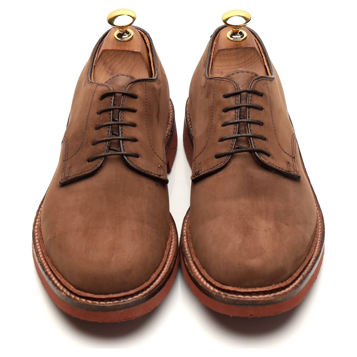Brick + Mortar &#39;D1414&#39; Brown Nubuck Leather Derby UK 6.5 US 7.5 D
