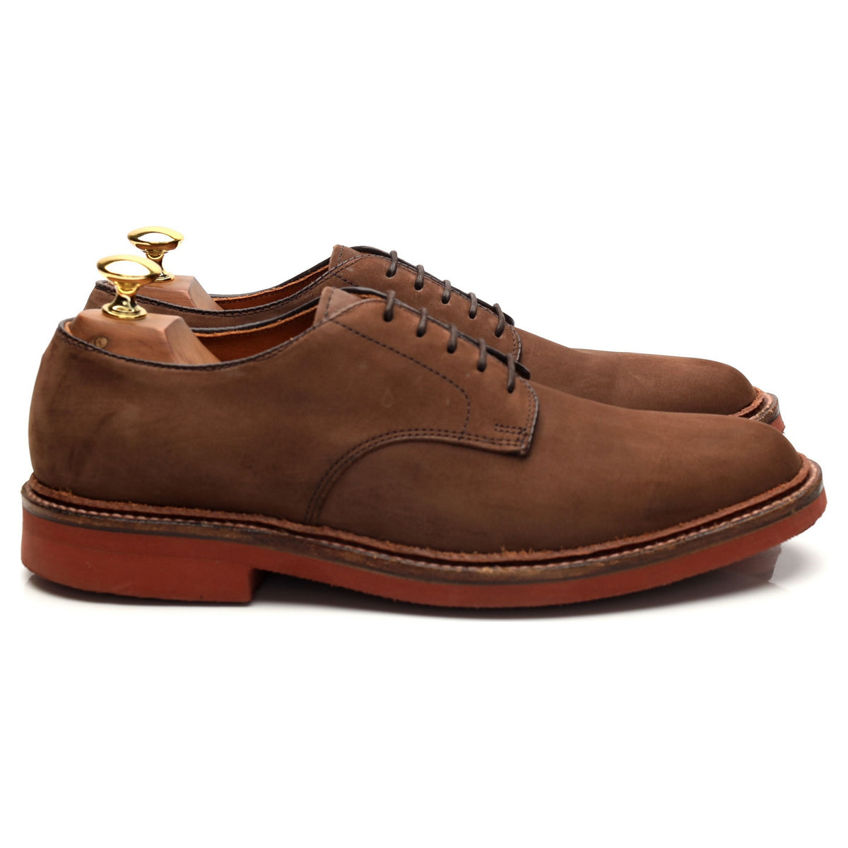 Brick + Mortar &#39;D1414&#39; Brown Nubuck Leather Derby UK 6.5 US 7.5 D