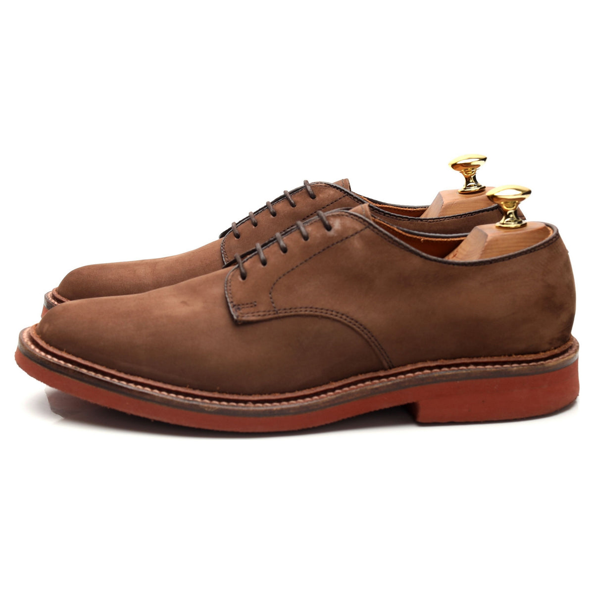 Brick + Mortar &#39;D1414&#39; Brown Nubuck Leather Derby UK 6.5 US 7.5 D