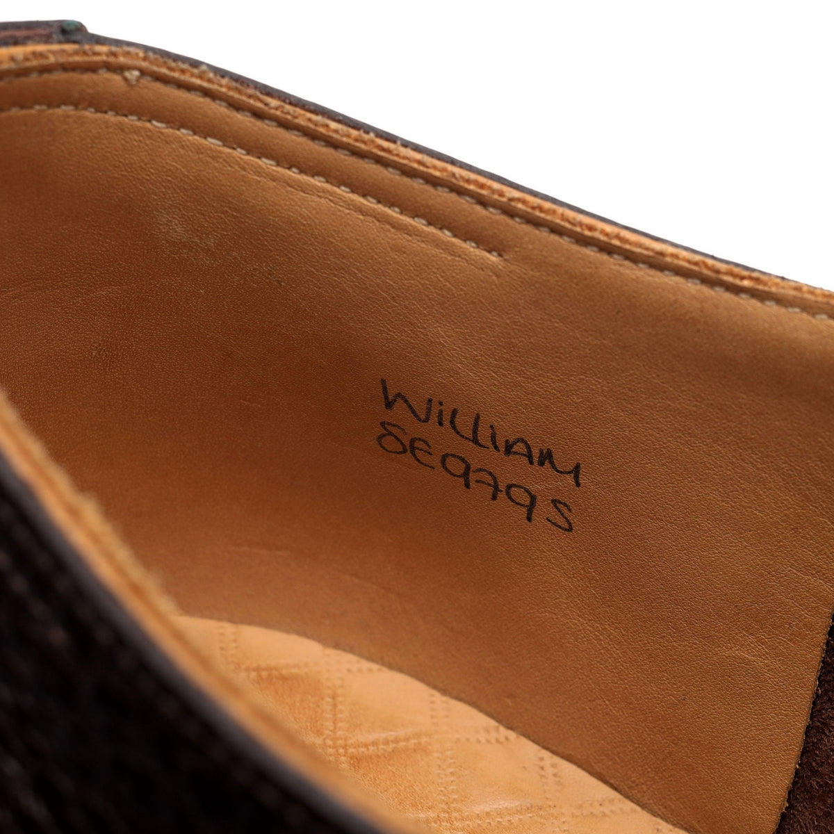 &#39;William&#39; Dark Brown Grain Leather Double Monk Strap UK 8 E