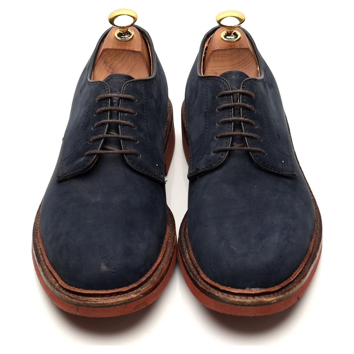 &#39;D1413&#39; Navy Blue Nubuck Leather Derby UK 6.5 US 7.5 D