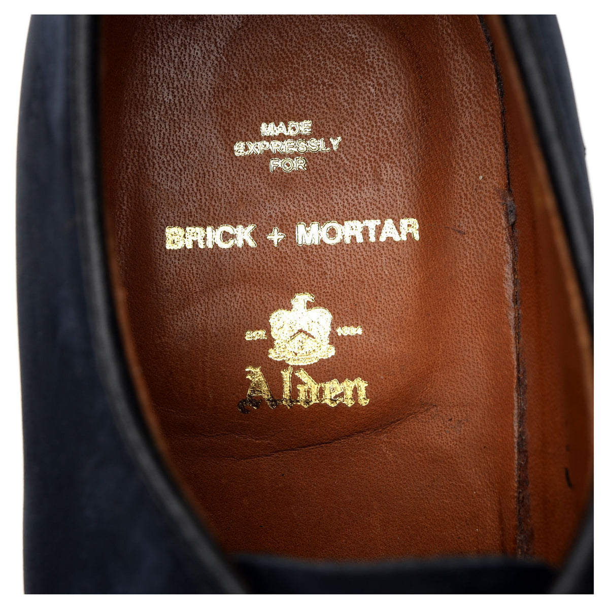 &#39;D1413&#39; Navy Blue Nubuck Leather Derby UK 6.5 US 7.5 D