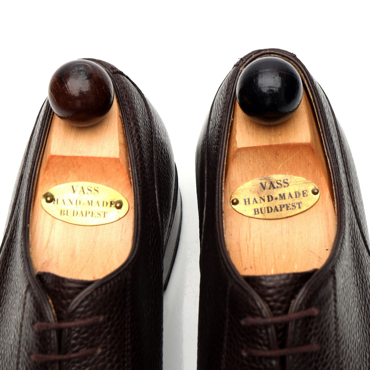 MTO Dark Brown Grain Leather Split Toe Derby UK 8 EU 42