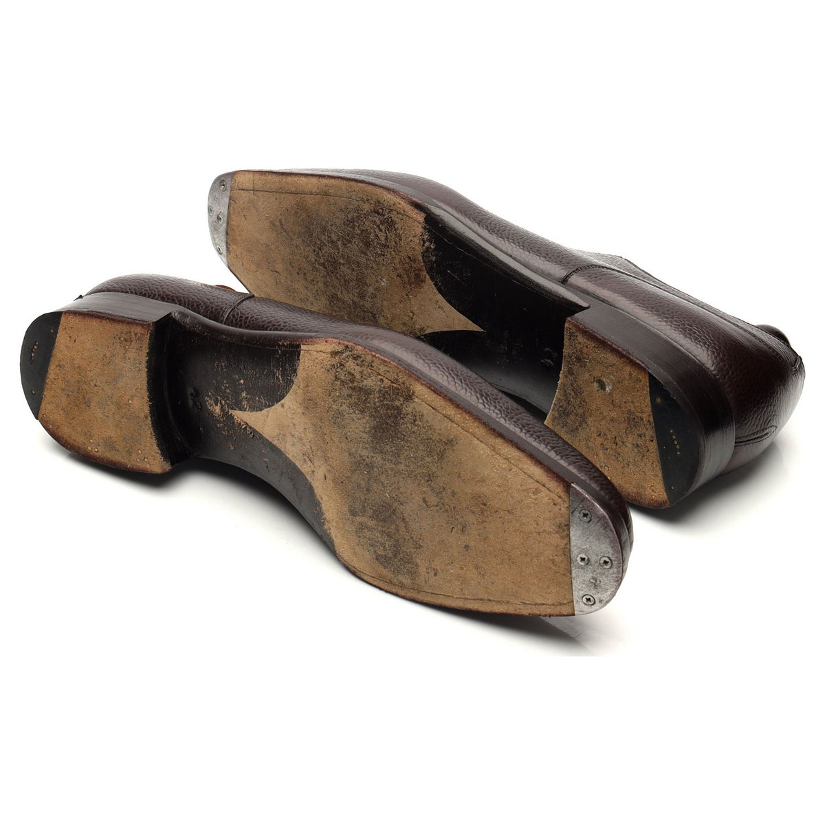 MTO Dark Brown Grain Leather Split Toe Derby UK 8 EU 42