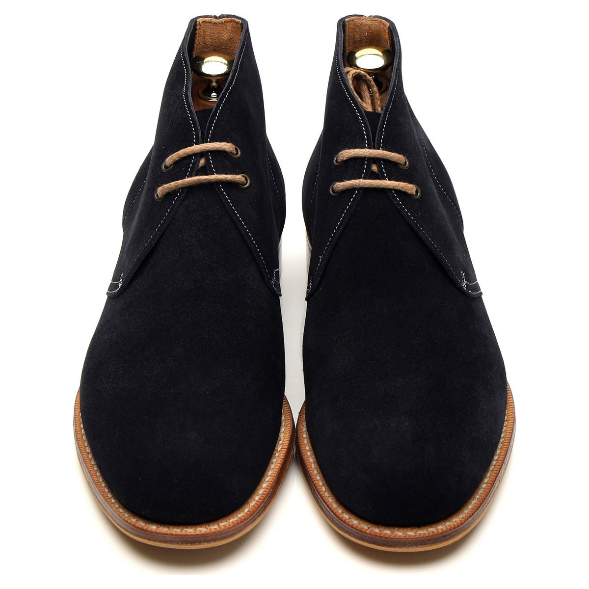 &#39;Sahara&#39; Navy Blue Suede Chukka Boots UK 7 F