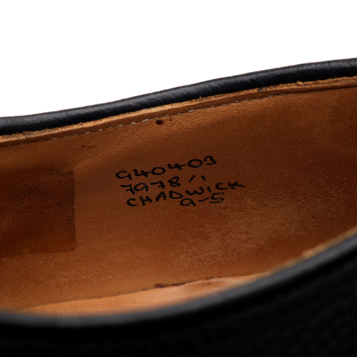 &#39;Chadwick&#39; Black Leather Derby UK 9