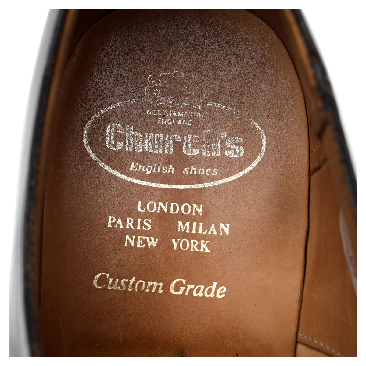 &#39;Consul&#39; Black Leather Oxford UK 9 F