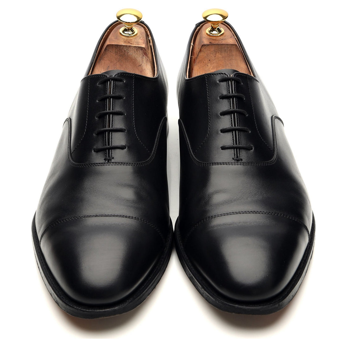 &#39;Connaught&#39; Black Leather Oxford UK 11 F