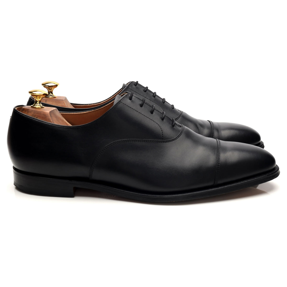 &#39;Connaught&#39; Black Leather Oxford UK 11 F
