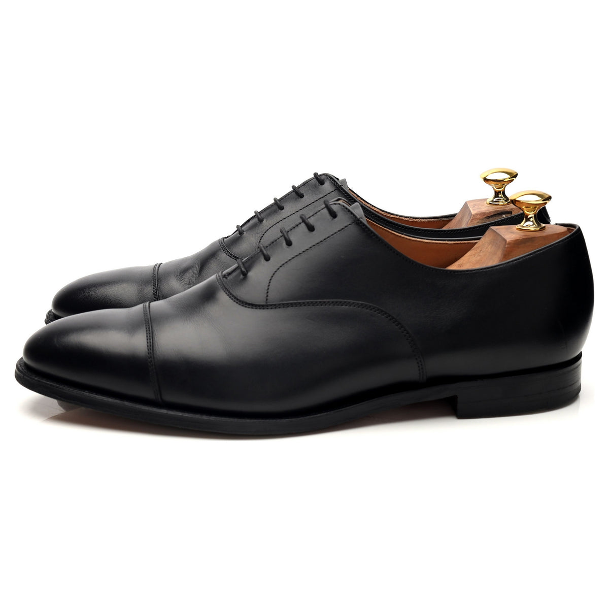 &#39;Connaught&#39; Black Leather Oxford UK 11 F