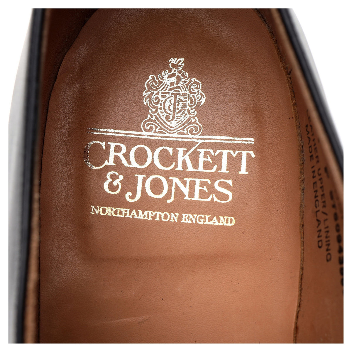 &#39;Connaught&#39; Black Leather Oxford UK 11 F