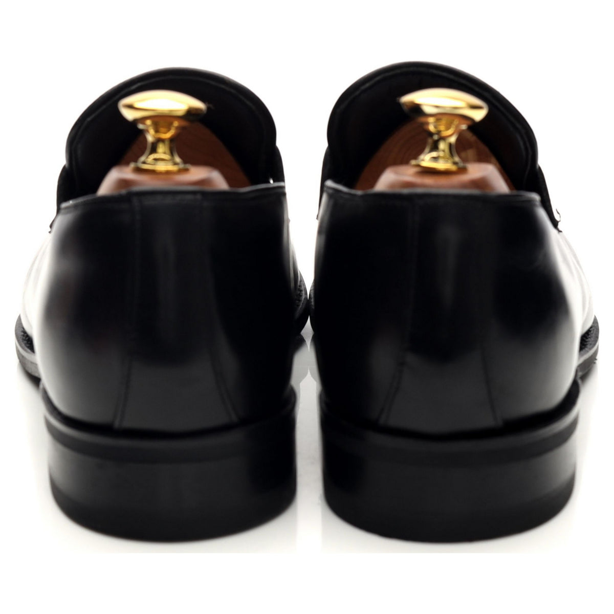 Black Leather Loafers UK 7 F
