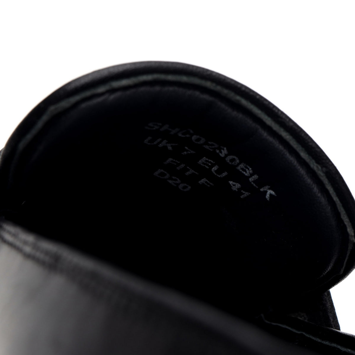 Black Leather Loafers UK 7 F
