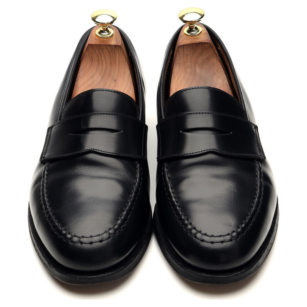 &#39;Boston&#39; Black Leather Loafers UK 8 E