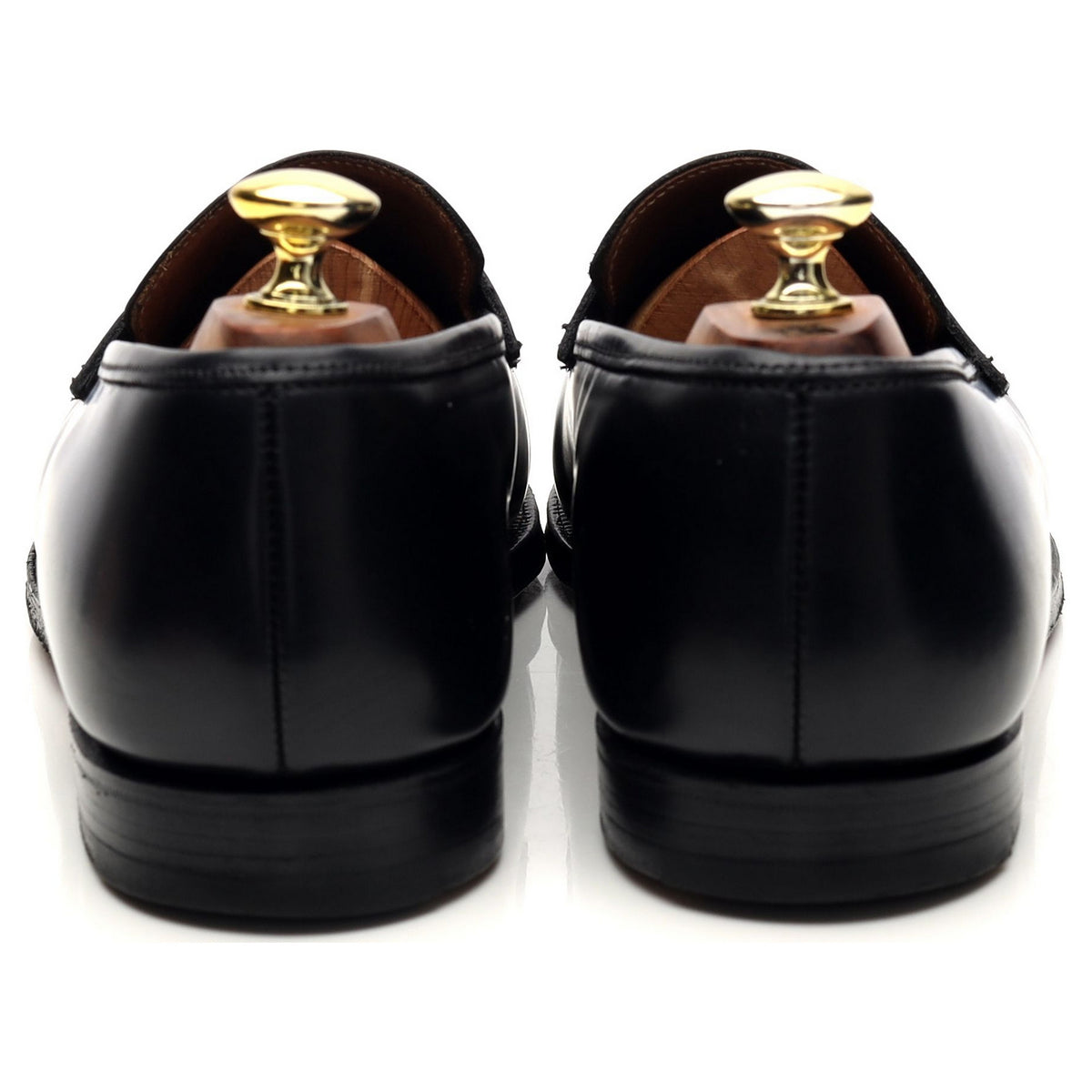 &#39;Boston&#39; Black Leather Loafers UK 8 E