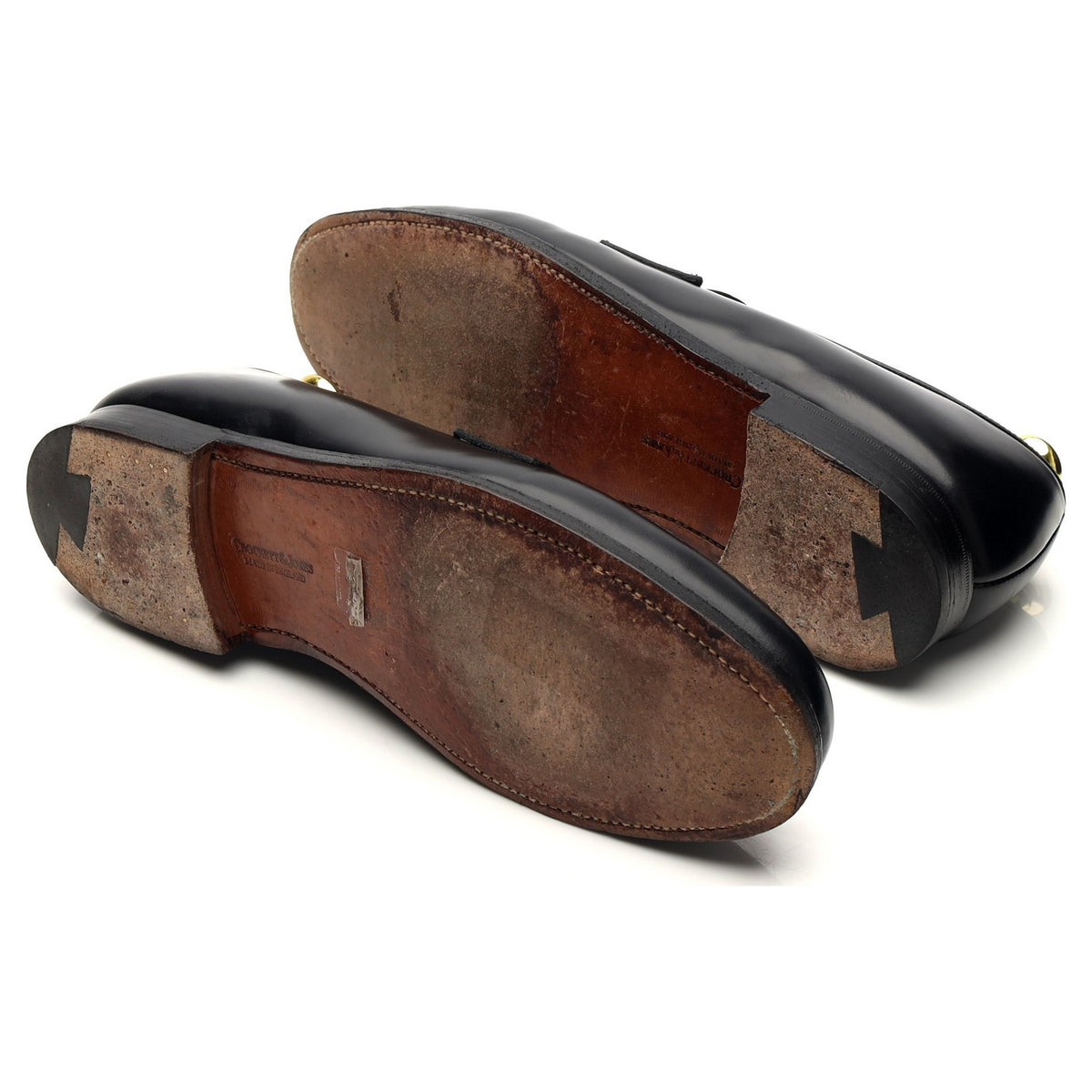 &#39;Boston&#39; Black Leather Loafers UK 8 E