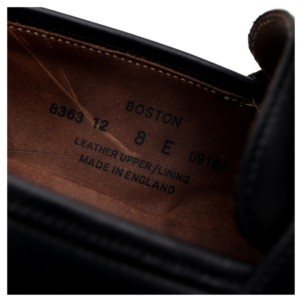 &#39;Boston&#39; Black Leather Loafers UK 8 E
