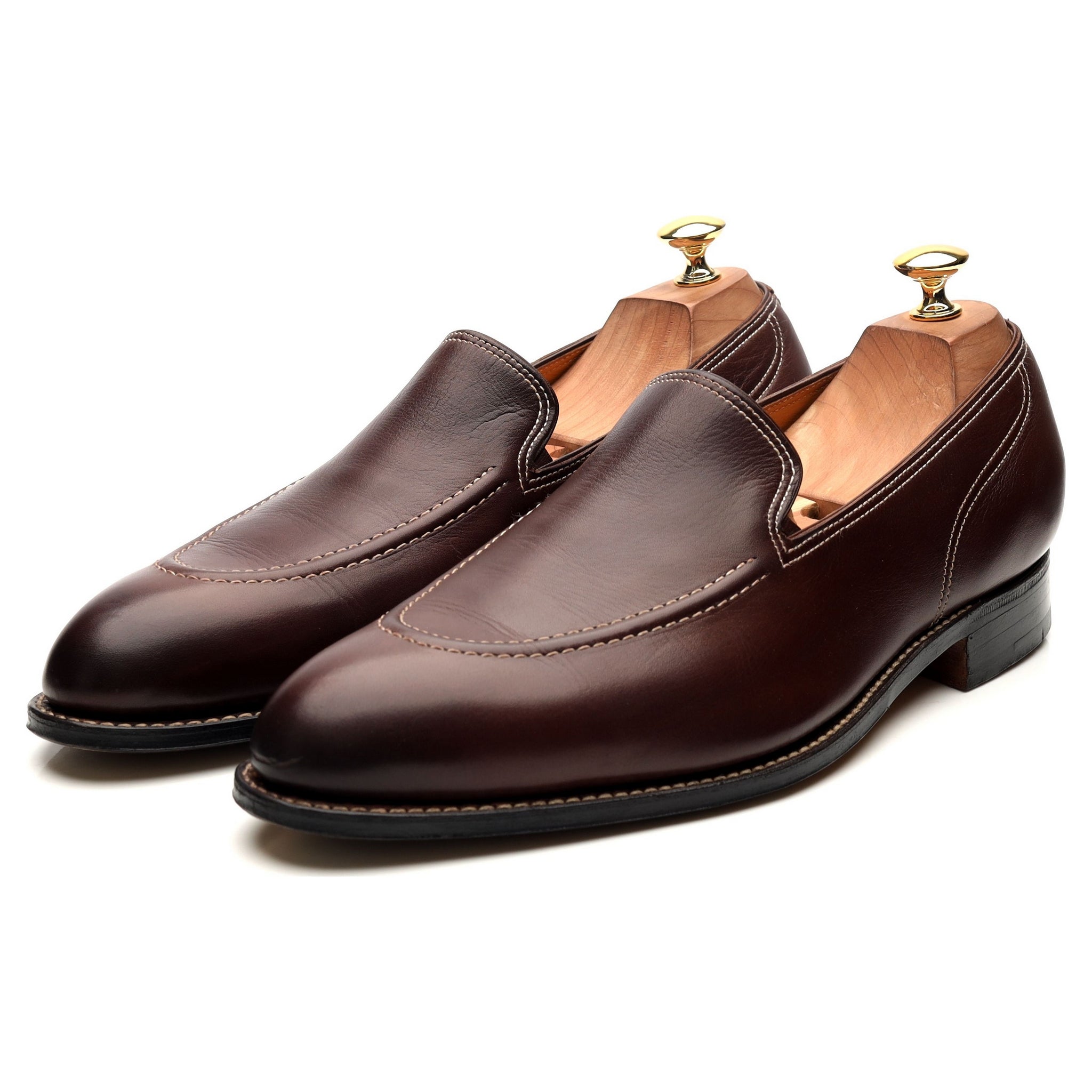 Bahamas' Brown Leather Loafers UK 10 E - Abbot's Shoes