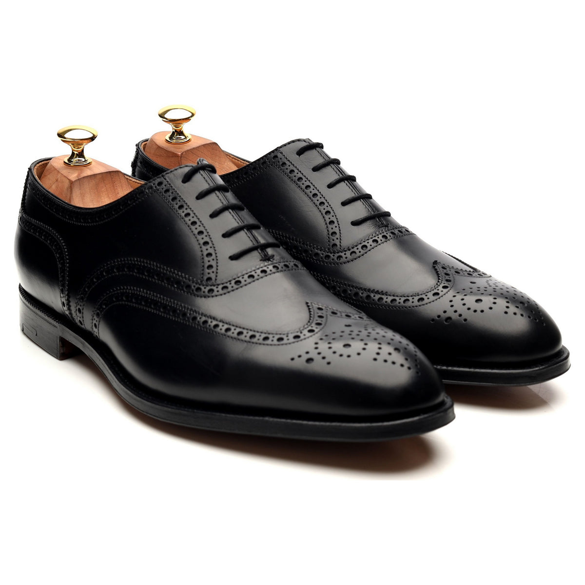 Henry Maxwell Black Leather Brogues UK 10.5 E