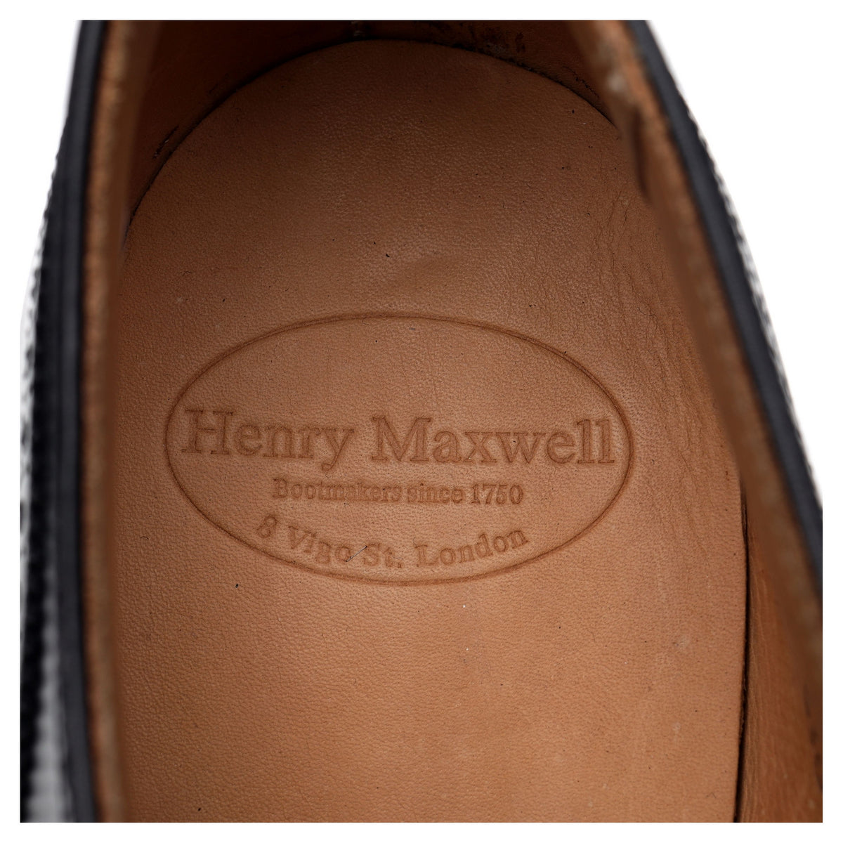 Henry Maxwell Black Leather Brogues UK 10.5 E