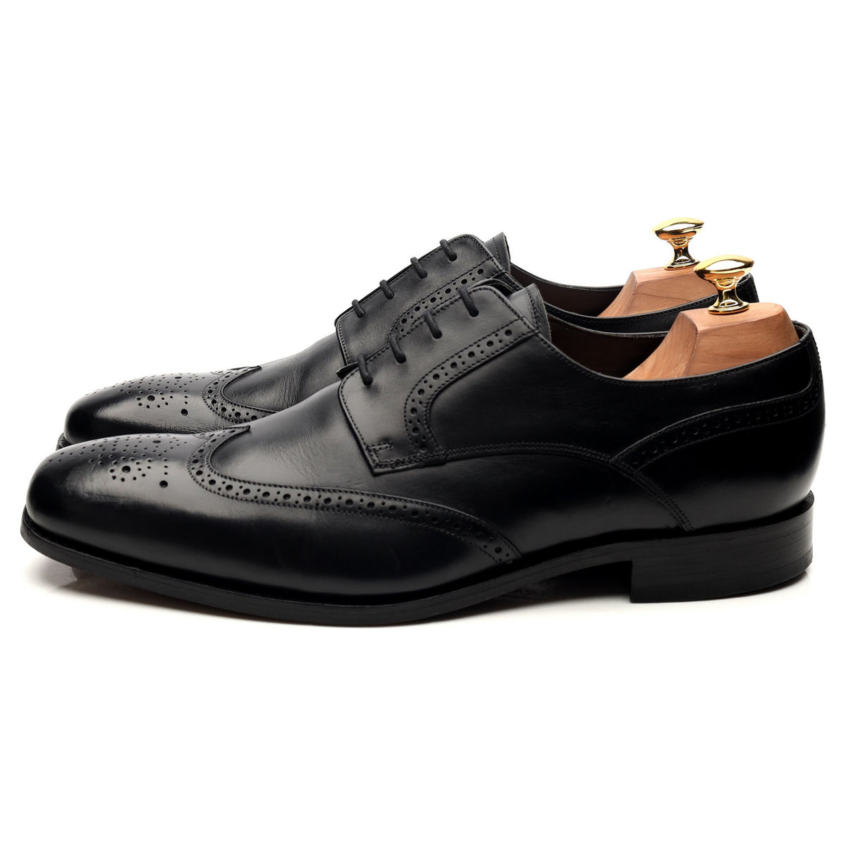 &#39;Toddington&#39; Black Leather Derby Brogues UK 10 G