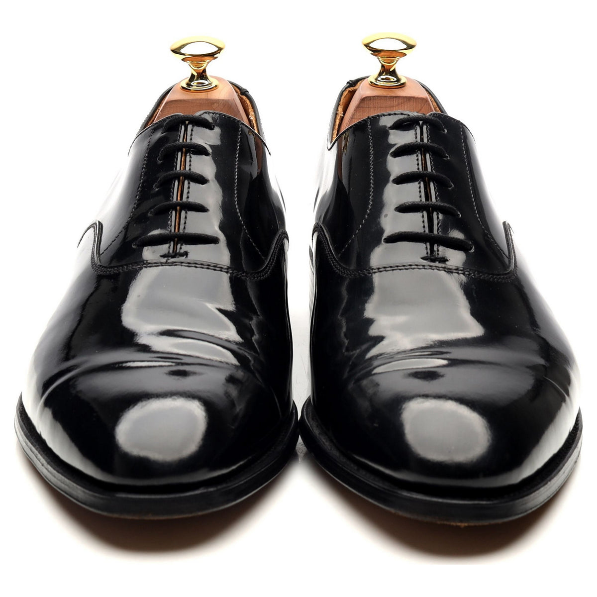 New &amp; Lingwood Black Patent Leather Oxford UK 9 E