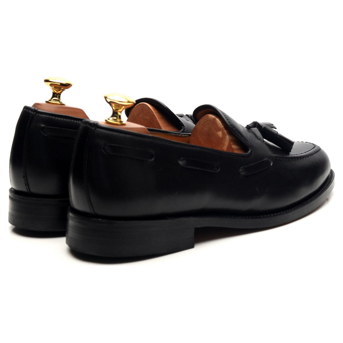 &#39;Salisbury&#39; Black Leather Tassel Loafers UK 7 E