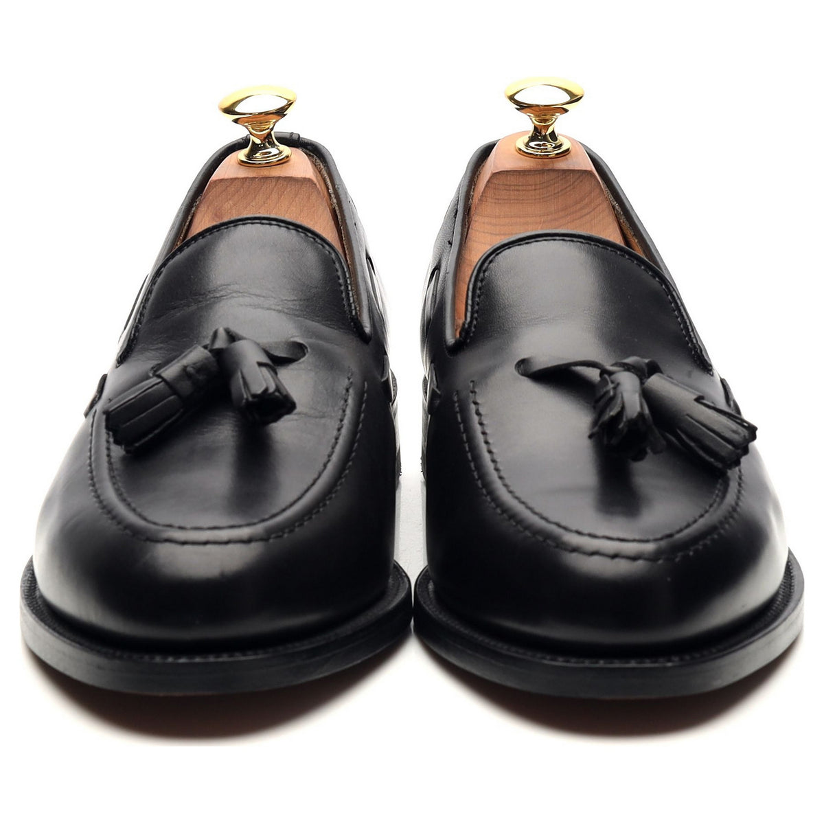 &#39;Salisbury&#39; Black Leather Tassel Loafers UK 7 E