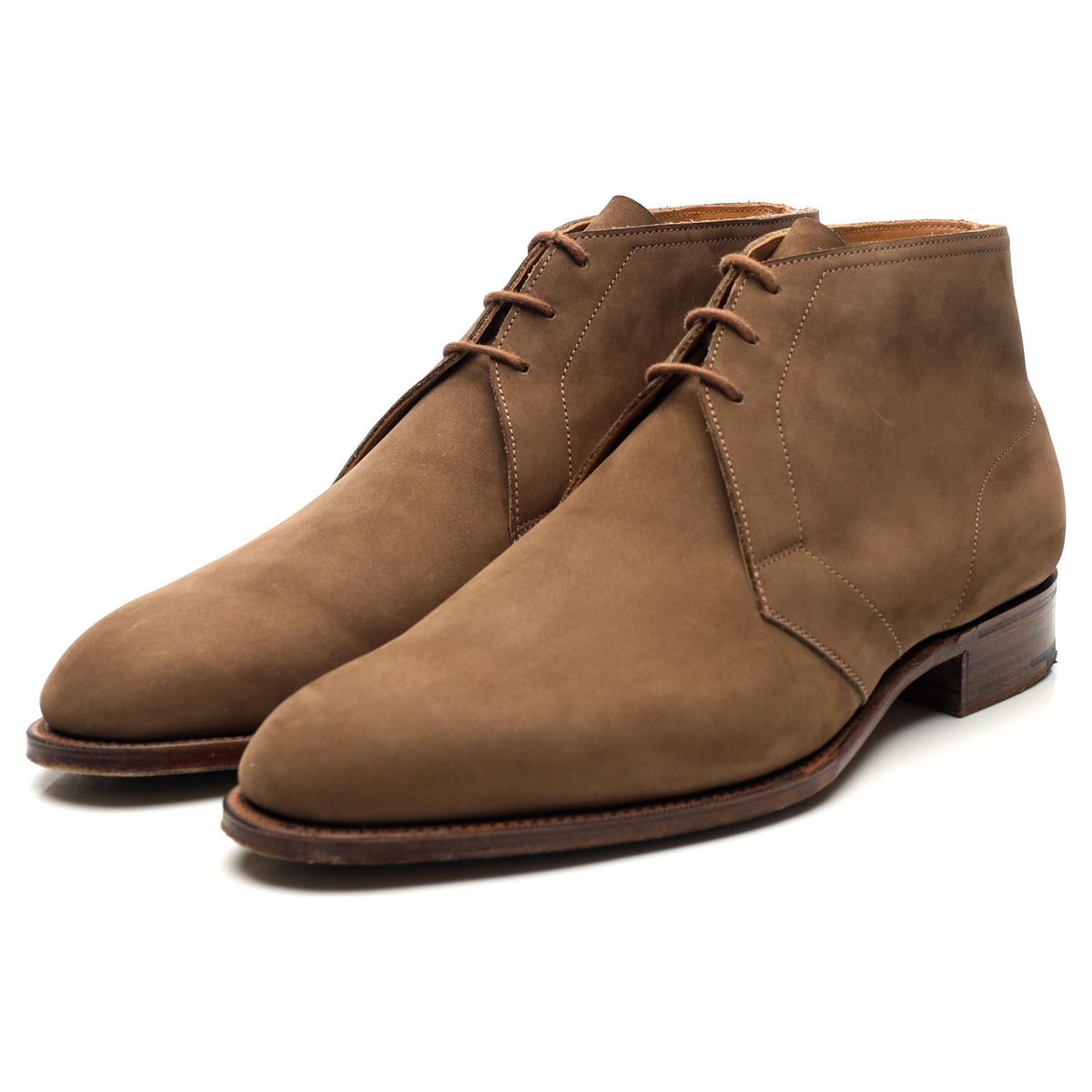 &#39;Cherwell&#39; Brown Nubuck Chukka Boots UK 6 F