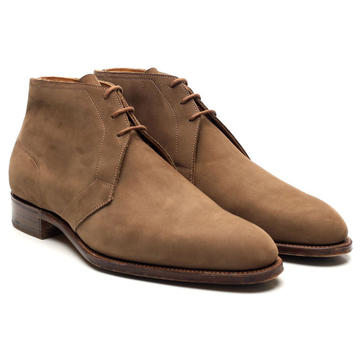 &#39;Cherwell&#39; Brown Nubuck Chukka Boots UK 6 F