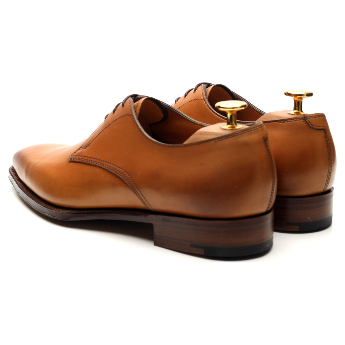 &#39;Shelton&#39; Tan Brown Leather Derby UK 5.5 E